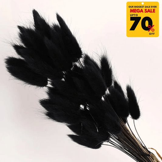 Natural Dried Fluffy Bunny Tails - SC Black